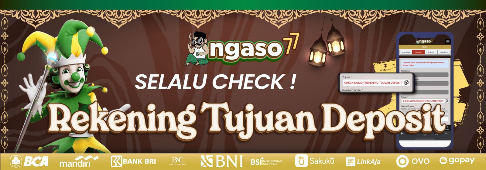 CHECK TUJUAN DEPOSIT